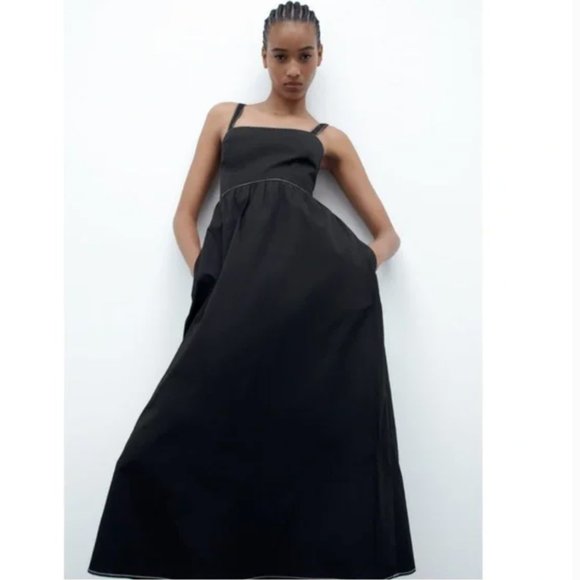 Zara Black Maxi Dress - Picture 8 of 9